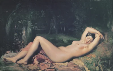 Nukkuva nymfi, 1850
